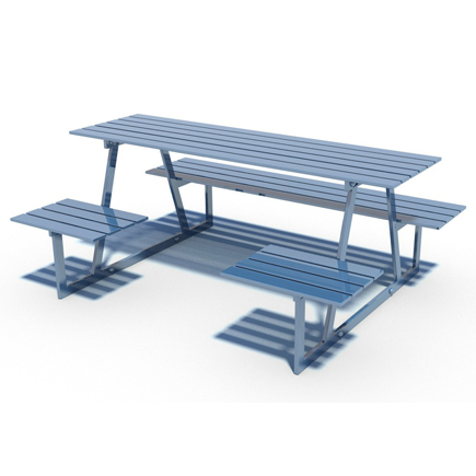 Flat Bar Picnic Table with Wheelchair Access