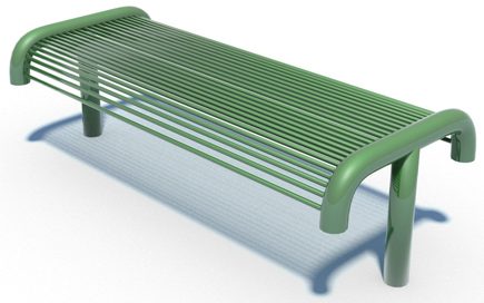 Round Bar Backless Bench