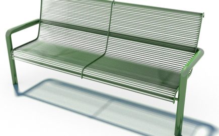 Round Bar Metal Seat Bench