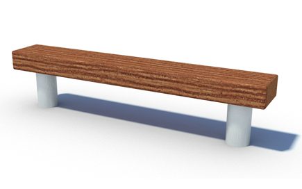 Railway Sleeper Backless Bench
