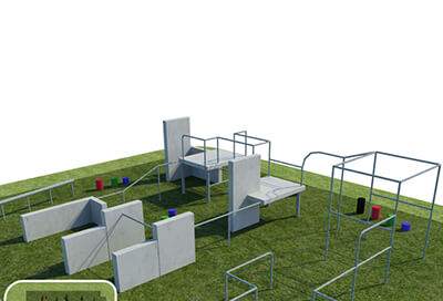 Military Style Parkour and Free Running Obstacle Course